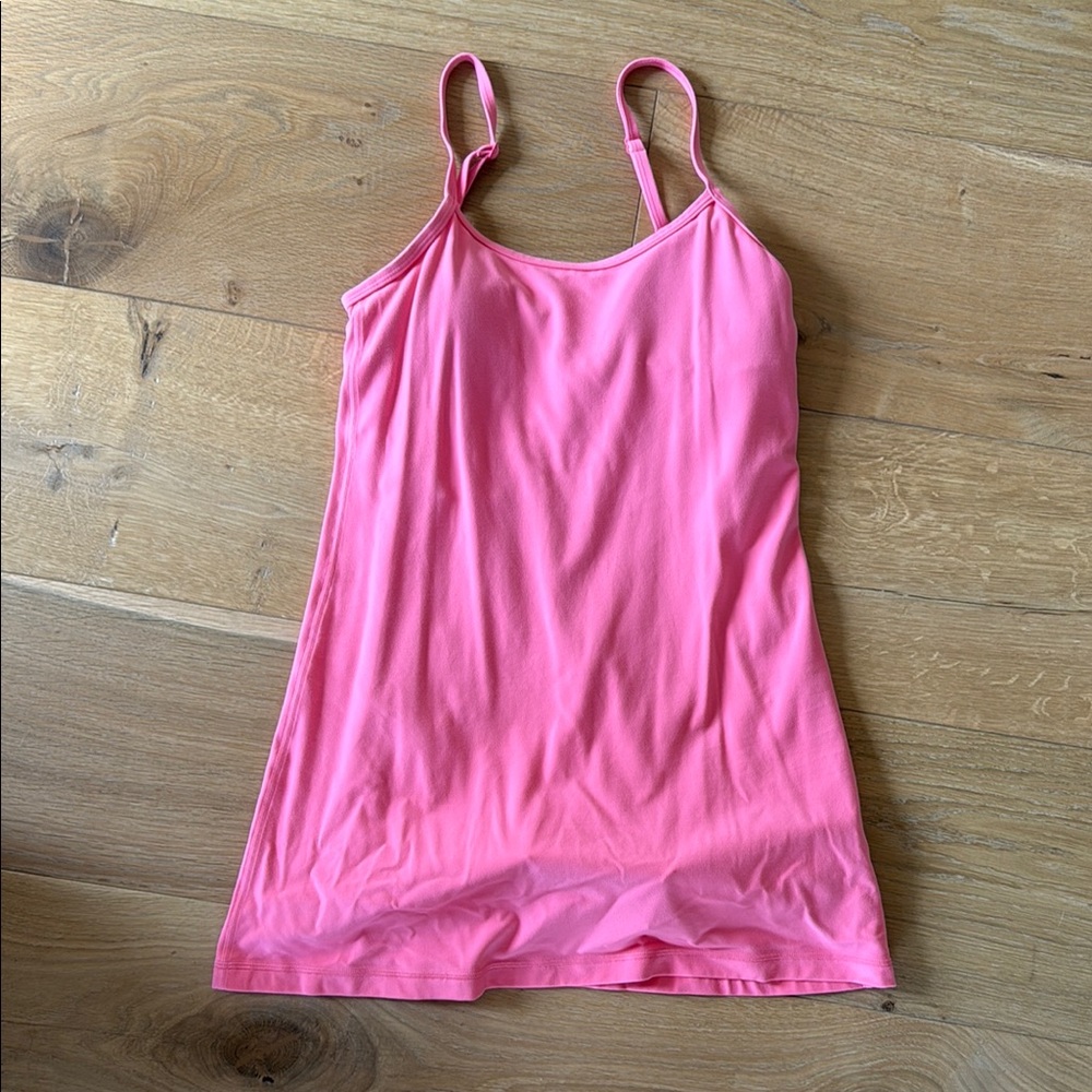 Aritzia Golden Butter Pink Athletic Mini Dress with built in shorts